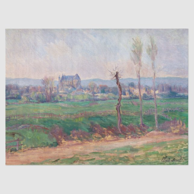 Papier Mousseline Claude Monet - Vue de Vernon (Recto)