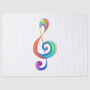 Papier Mousseline Clé arc-en-ciel