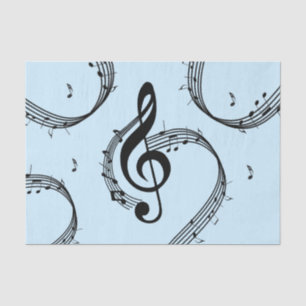 Papier Mousseline Climacic G Clef Music Blue