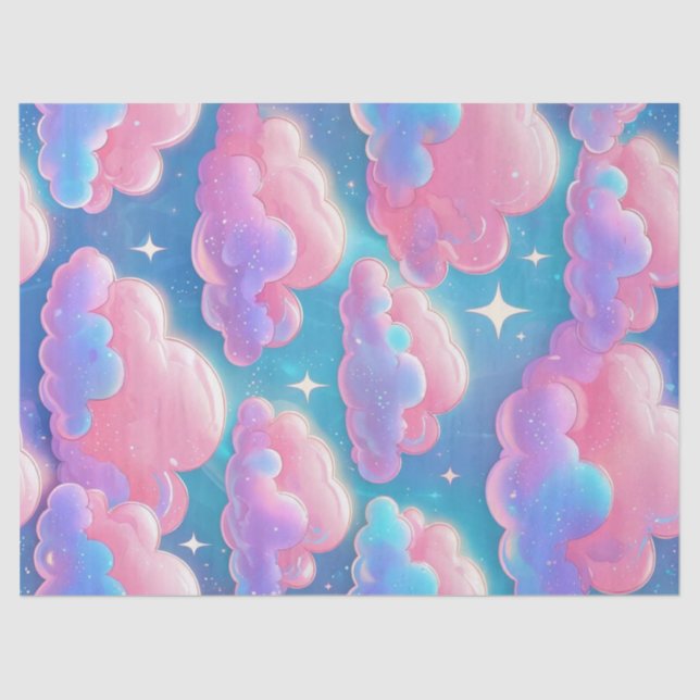Papier Mousseline Clouds pastel Holo Fluffy (Recto)