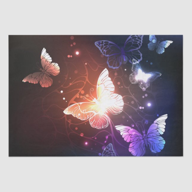 Papier Mousseline Clowing Night Butterflies (Recto)