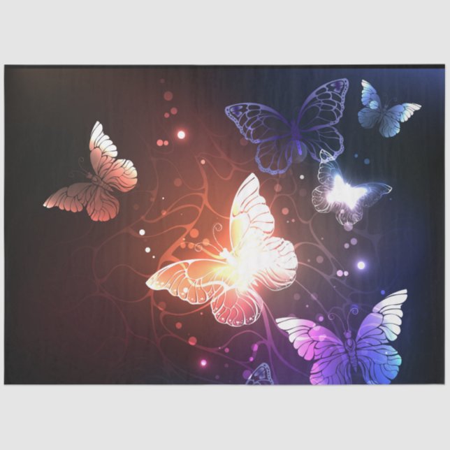 Papier Mousseline Clowing Night Butterflies (Recto)