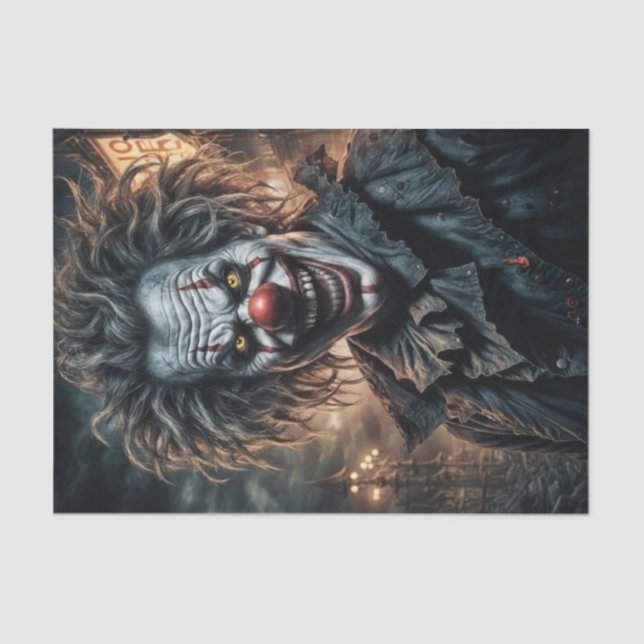 Papier Mousseline Clown carnavalesque tordu | Papier de découpage fo (Recto)