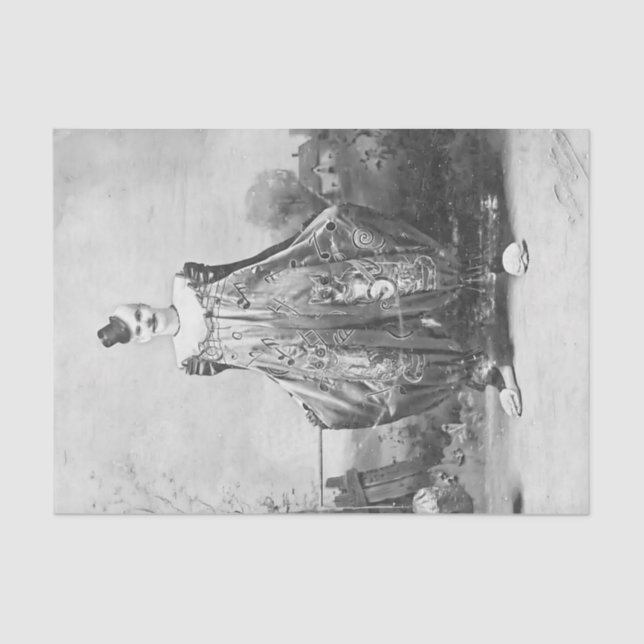 Papier Mousseline Clown vintage debout (Recto)