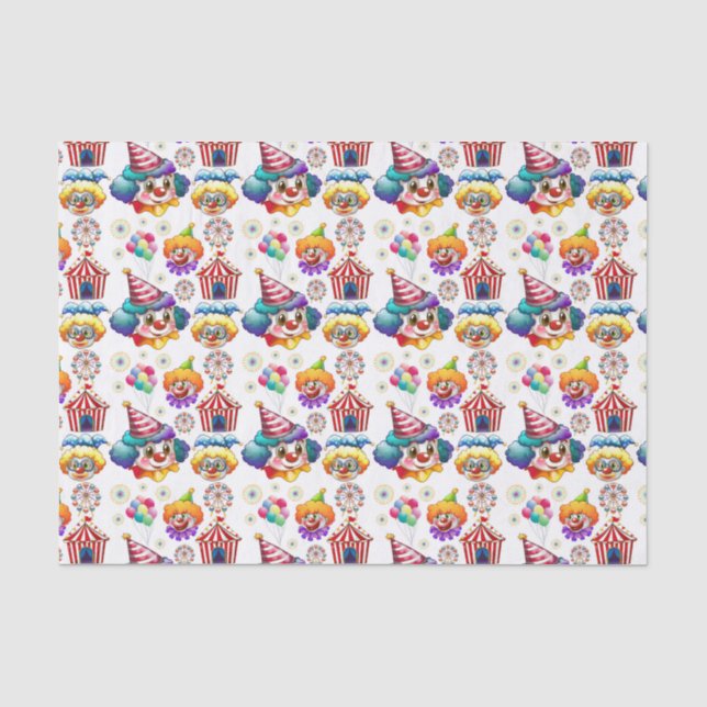 Papier Mousseline Clowns Joyeux (Recto)