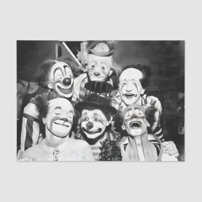 Papier Mousseline Clowns vintages (Recto)