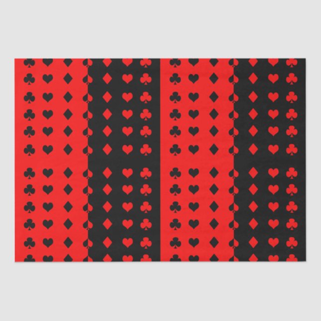 Papier Mousseline Clubs, pique, coeur, diamants - cool (Recto)