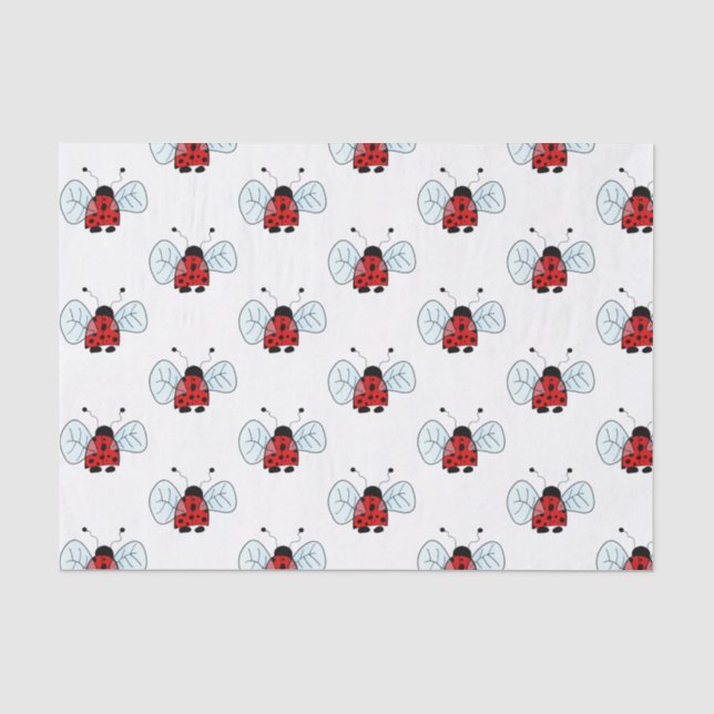Papier Mousseline Coccinelle   (Recto)
