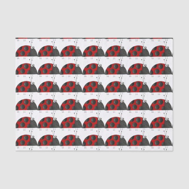 Papier Mousseline Coccinelle, decoupage (Recto)