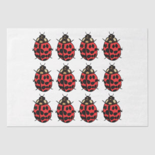 Papier Mousseline Coccinelle Rouge Noir Insecte Coccinelle