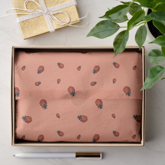 Papier Mousseline Coccinelles (Cadeau)