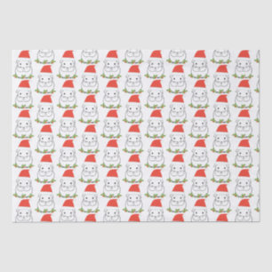 Papier Mousseline Cochon de Guinée de Noël dans un chapeau de Père N