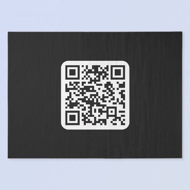 Papier Mousseline Code QR moderne modifiable | Blanc noir ou toute c (Créateur téléchargé)