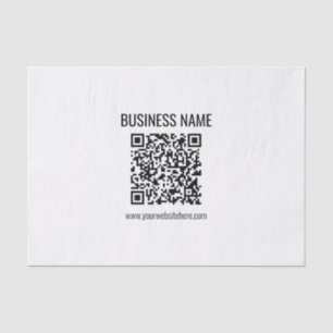 Papier Mousseline Code QR personnalisable et nom commercial
