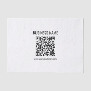 Papier Mousseline Code QR personnalisable & nom de l'entreprise
