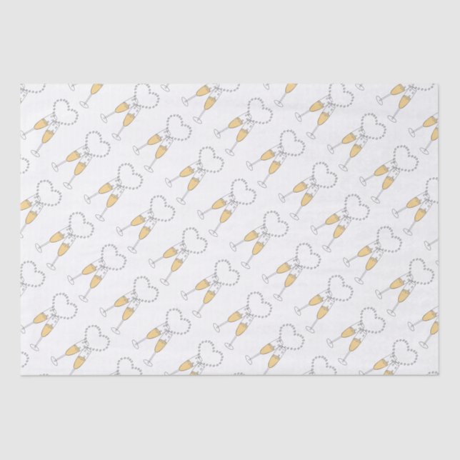 Papier Mousseline Coeur de pain de champagne (Recto)