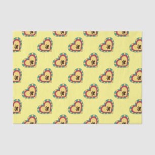 Papier Mousseline Coeur Empreinte de patte
