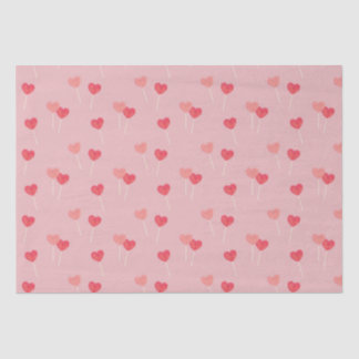 Papier Mousseline Coeur Lollipop Valentine Love Tissu Papier