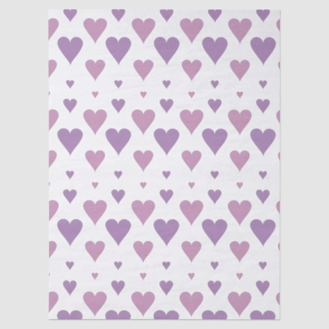 Papier Mousseline Cœur Pastel (Recto)