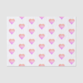 Papier Mousseline cœur rose