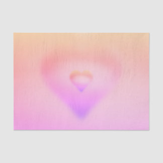 Papier Mousseline cœur rose