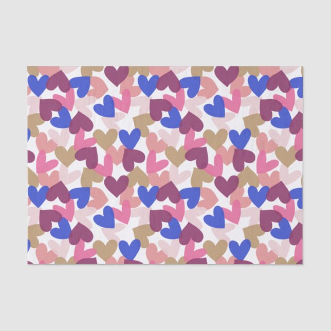 Papier Mousseline Coeurs (Recto)