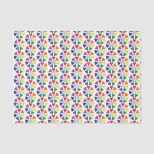 Papier Mousseline Coeurs arc-en-ciel