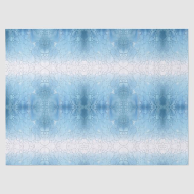 Papier Mousseline Coeurs bleus Abstraits (Recto)