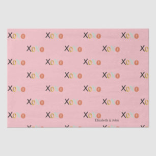 Papier Mousseline Cœurs Colorés "XOXO" Saint-Valentin
