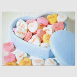 Papier Mousseline Coeurs de bonbons Valentine