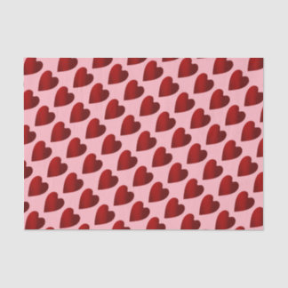 Papier Mousseline Coeurs de la Saint Valentin rouge et rose