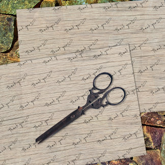 Papier Mousseline Cœurs de remerciement de client sur bois