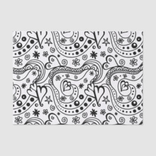 Papier Mousseline Coeurs et motif personnalisés à la mode de