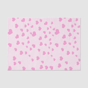 Papier Mousseline Coeurs flottants roses