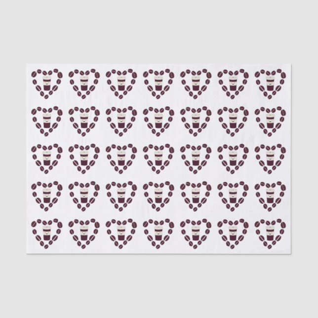 Papier Mousseline Coffee Cup Love (Recto)