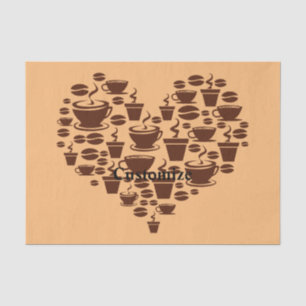 Papier Mousseline Coffee Lover Heart Thunder_Cove