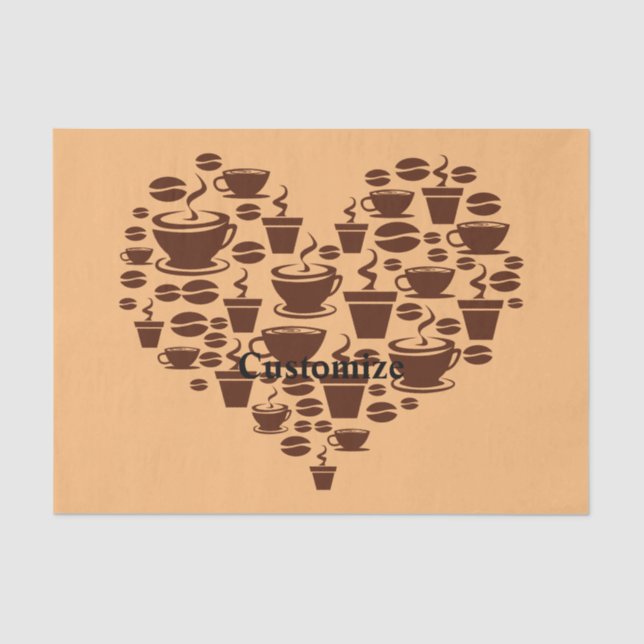 Papier Mousseline Coffee Lover Heart Thunder_Cove (Recto)