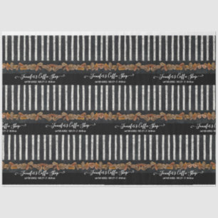 Papier Mousseline Coffee Shop Haricots Stried Script Typography Chal
