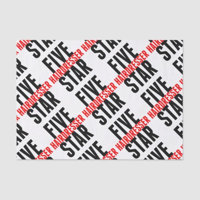 Papier Mousseline Coiffeur cinq étoiles (Recto)