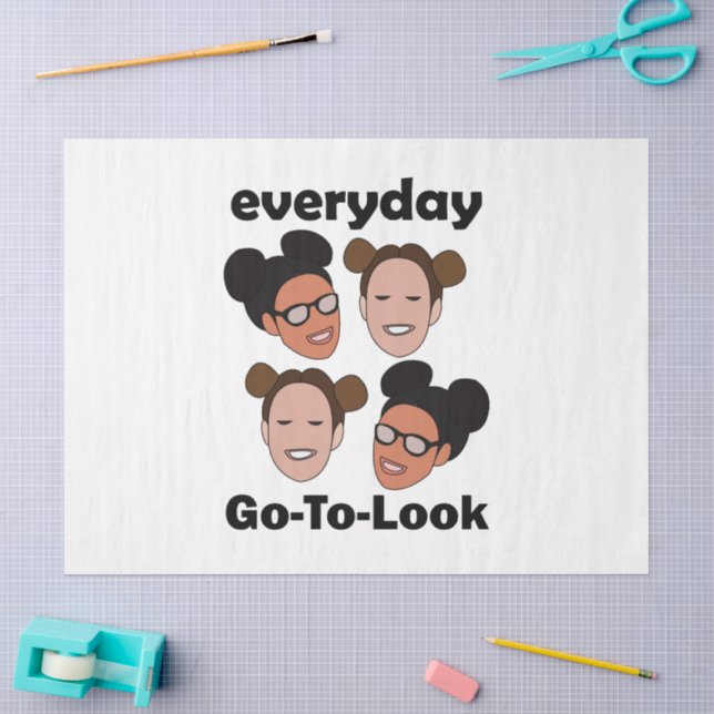 Papier Mousseline Coiffure Space Buns Mode Quotidienne Aller-Retour  (Artisanat)