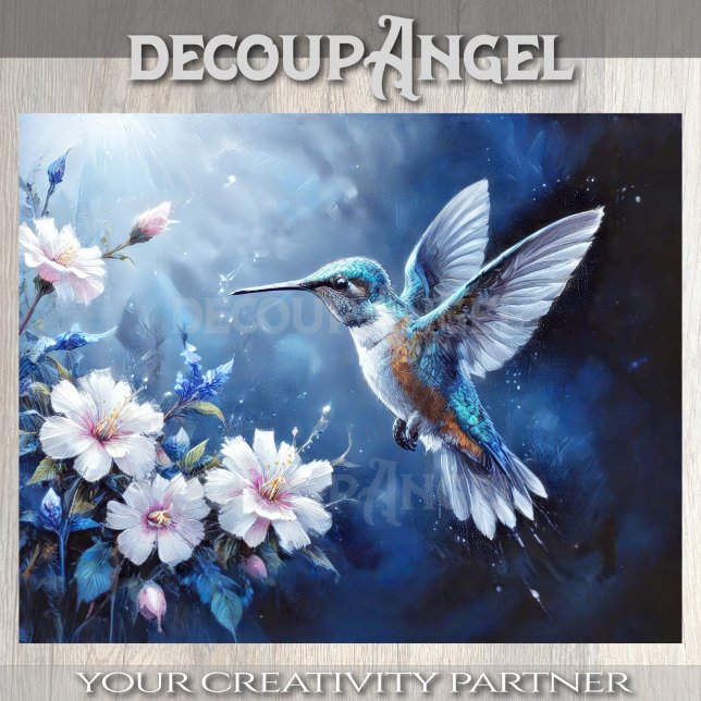 Papier Mousseline Colibri Gentil Vol Découpe (Créateur téléchargé)