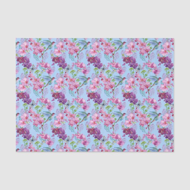 Papier Mousseline Colibris en vol  (Recto)