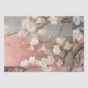 Papier Mousseline Collage Chinoiserie Dusty Pinks & Blues