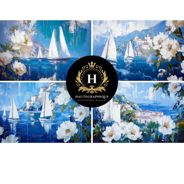 Papier Mousseline Collage de bateaux à voile Découpage (Créateur téléchargé)