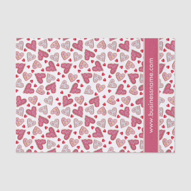 Papier Mousseline Collage de cookies Valentine (Recto)