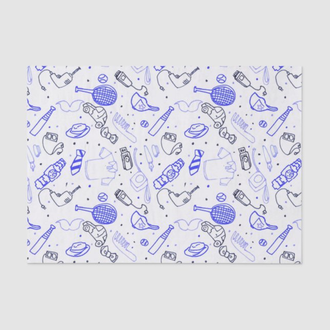 Papier Mousseline Collage de fête des pères (Recto)