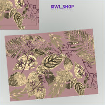 Collage de feuilles avec les baies Rose croustilla