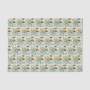 Papier Mousseline Collage de poissons vintage