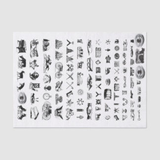 Papier Mousseline Collage découpage gravures vintage Icônes