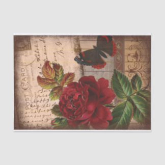 Papier Mousseline Collage d'Ephemera Vintage Shabby Chic Decoupage